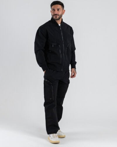 Coordinato con Bomber + Pantalone loose con tasconi laterali 2278 Black
