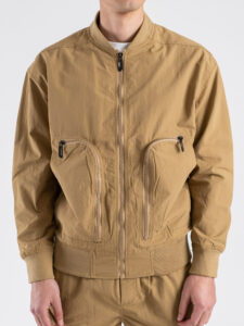 Coordinato con Bomber + Pantalone loose con tasconi laterali 2278 Khaki (2)