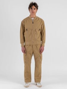 Coordinato con Bomber + Pantalone loose con tasconi laterali 2278 Khaki
