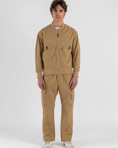Coordinato con Bomber + Pantalone loose con tasconi laterali 2278 Khaki