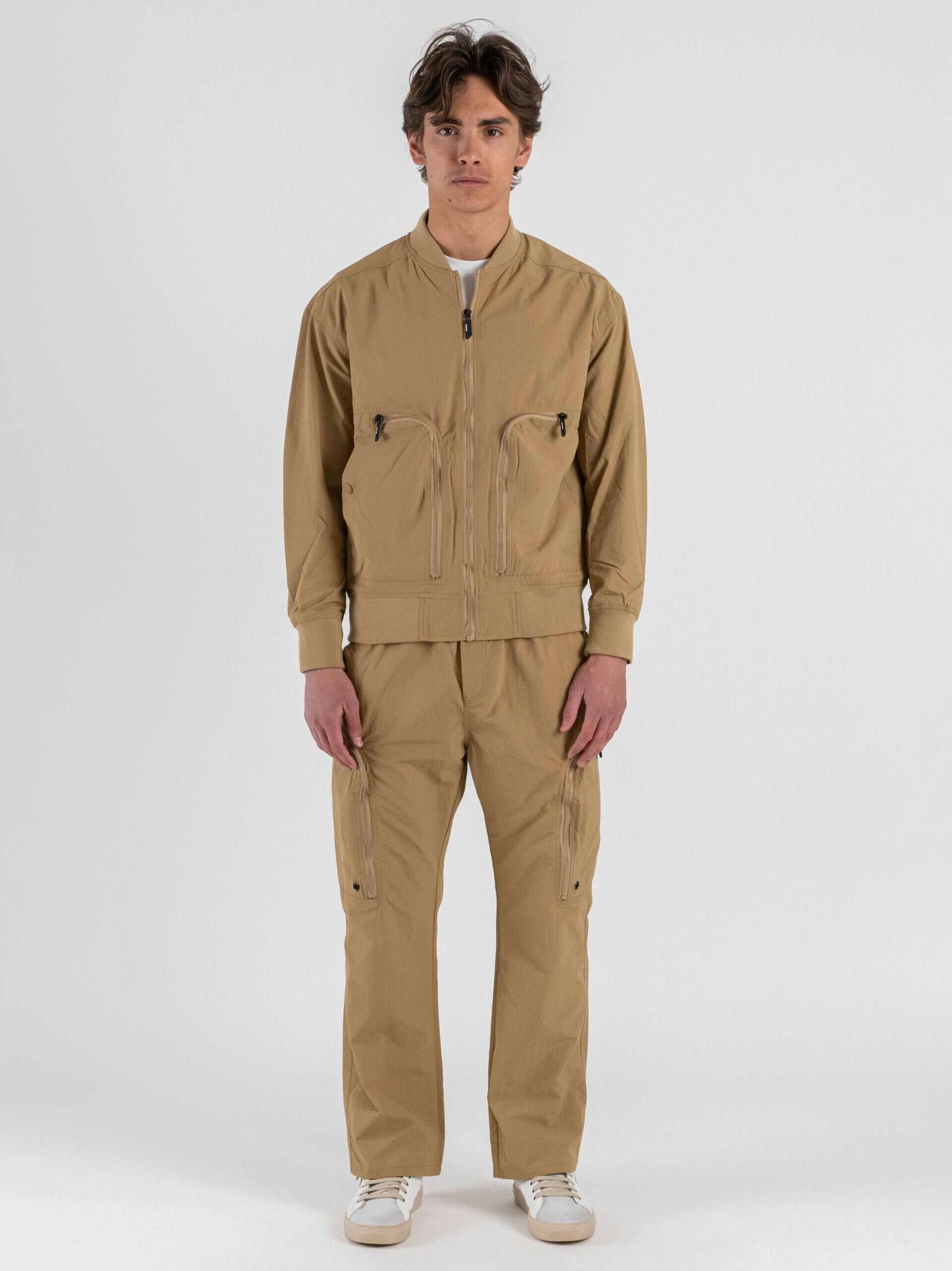Coordinato con Bomber + Pantalone loose con tasconi laterali 2278 Khaki