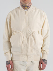 Coordinato con Bomber + Pantalone loose con tasconi laterali 2278 White (2)