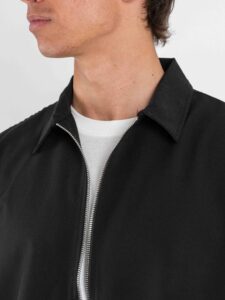 Coordinato con Camicia over con colletto a manica lunga + Pantalone baggy con coulisse in vita 7800 Nero (1)