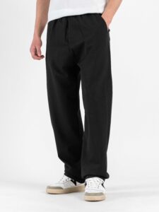 Coordinato con Camicia over con colletto a manica lunga + Pantalone baggy con coulisse in vita 7800 Nero (8)