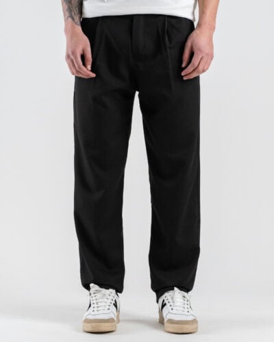 ESTASI Pantalone leggero con gamba morbida ed elastico in vita SANE' EST Nero