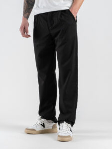 ESTASI Pantalone leggero con gamba morbida ed elastico in vita SANE’ EST Nero (3)