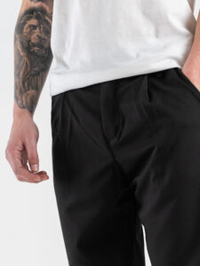 ESTASI Pantalone leggero con gamba morbida ed elastico in vita SANE’ EST Nero (4)