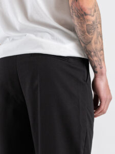 ESTASI Pantalone leggero con gamba morbida ed elastico in vita SANE’ EST Nero (6)