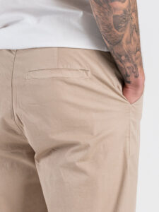 ESTASI Pantalone loose fit in cotone con elastico in vita BAGGIO EST Beige (7)