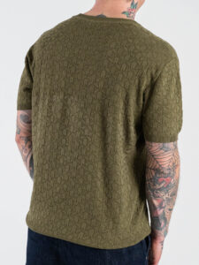GIANNI LUPO Maglia regular a mezza manica lavorata GL35330 Military (5)
