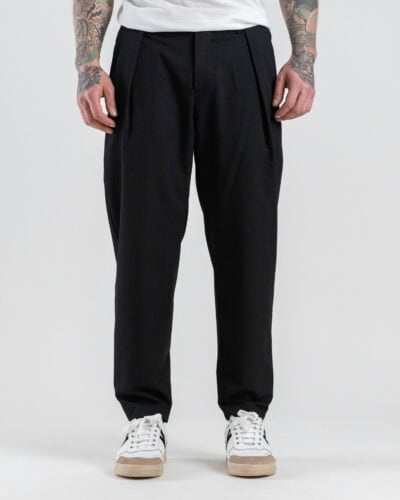 GIANNI LUPO Pantalone regular cropped con piences GL327R Black