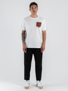 GIANNI LUPO T-shirt regular con taschino in fantasia GL666W White (1)