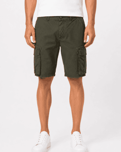 IMPERIAL Bermuda regular con doppia tasca frontale D82993RIPS Militare