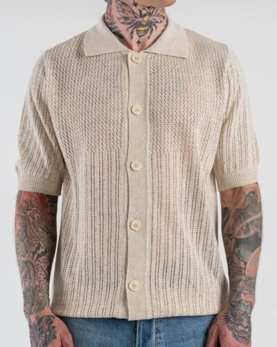 IMPERIAL Camicia regular traforata con colletto M3614ERCHI Beige