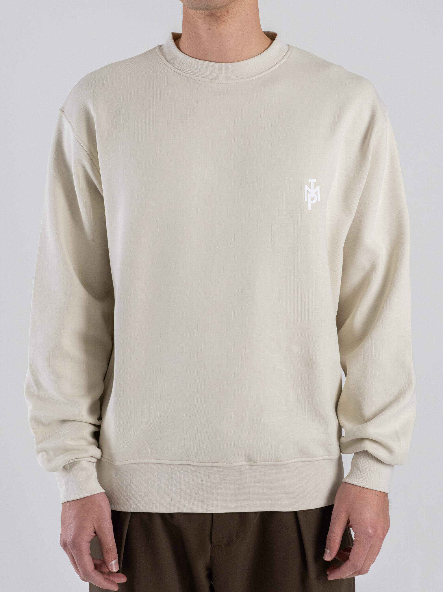 Felpa Uomo Leggera Sweater Bianco  Forever Young  Road to Happiness