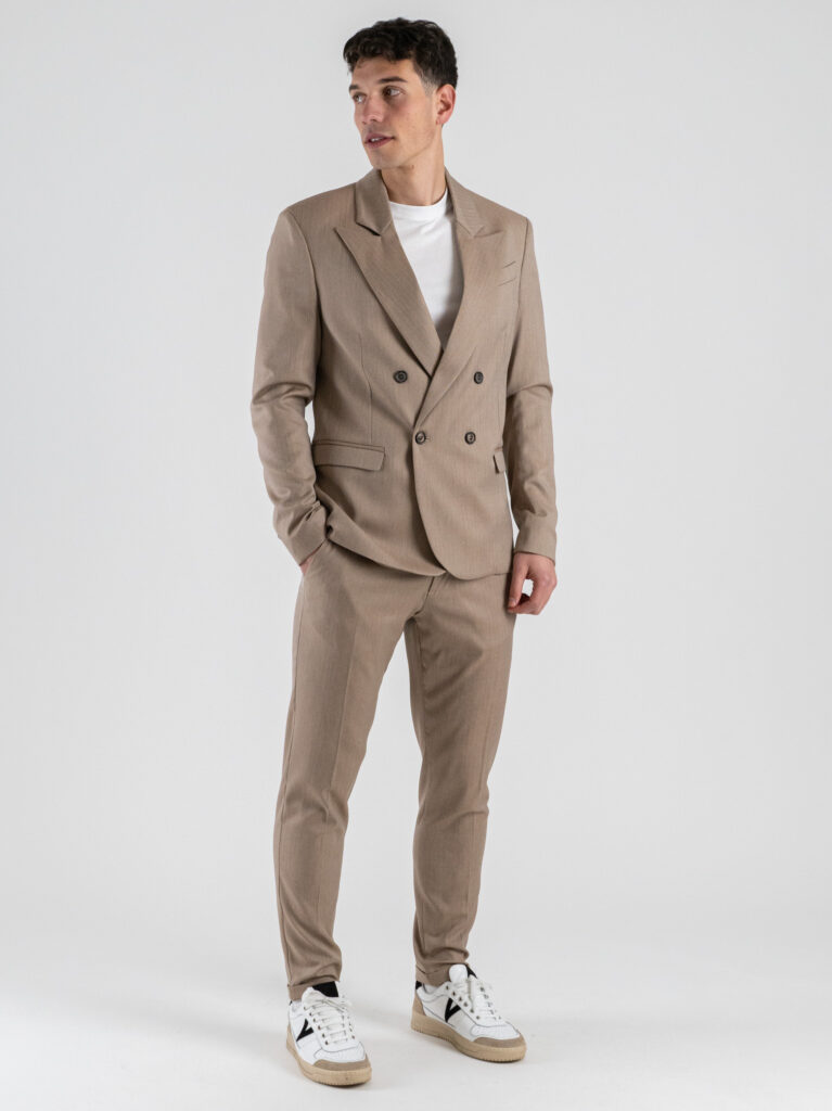 IMPERIAL Giacca da abito doppio petto in tessuto spigato JZ20LRA Corda 1 Abiti