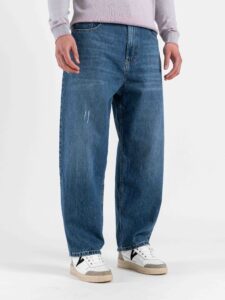IMPERIAL Jeans Balloon con piccole rotture P5407WID00 Blu Denim (3)