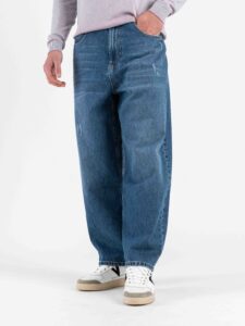 IMPERIAL Jeans Balloon con piccole rotture P5407WID00 Blu Denim (4)