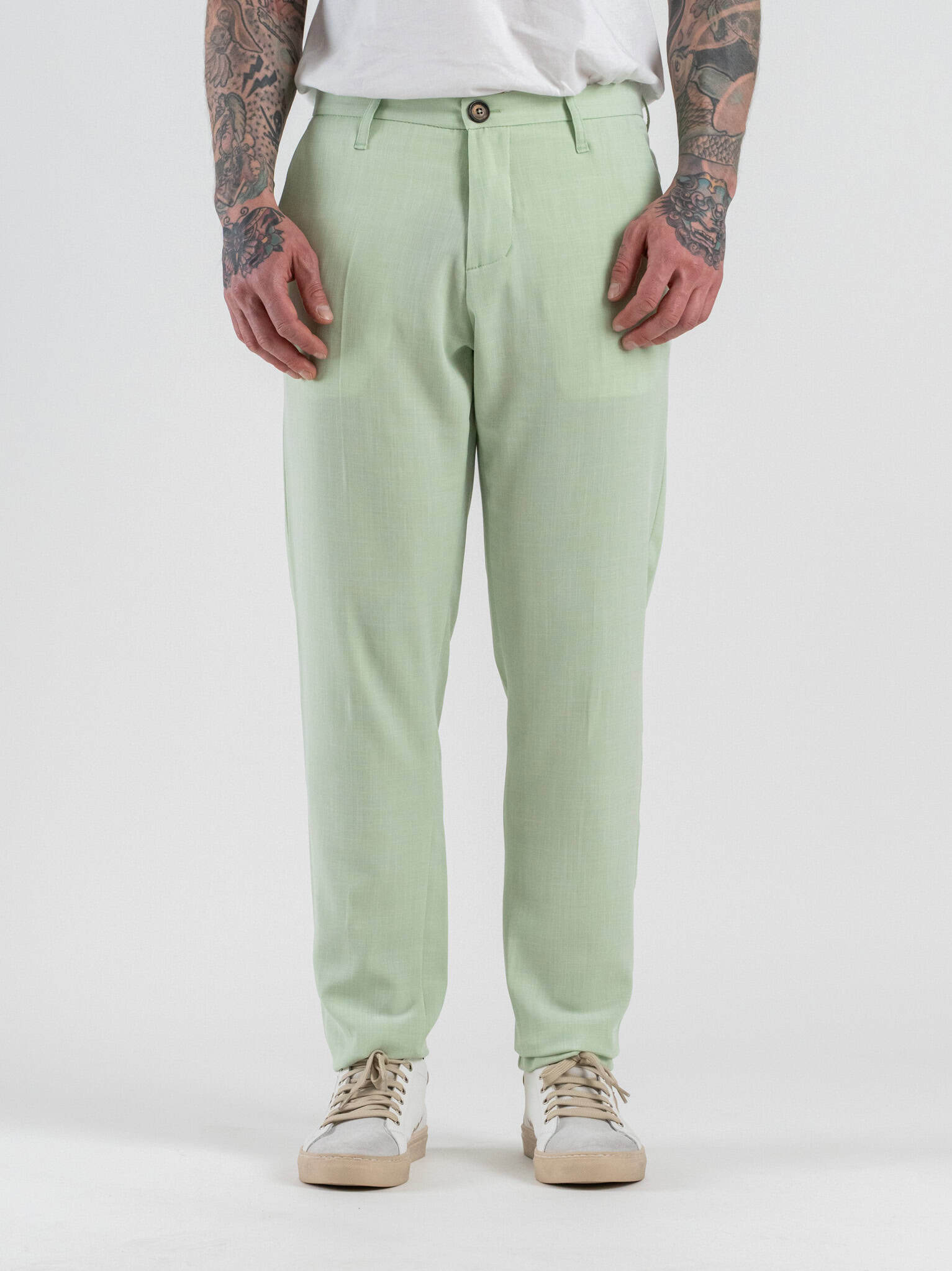 IMPERIAL Pantalone chinos da abito con gamba lunga PD3JLBQ Salvia