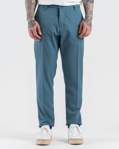 IMPERIAL Pantalone chinos da abito con gamba lunga PD3JLRD Petrolio