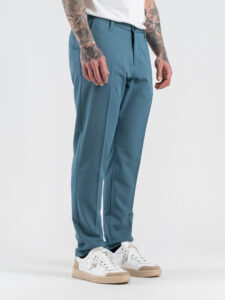 IMPERIAL Pantalone chinos da abito con gamba lunga PD3JLRD Petrolio (3)