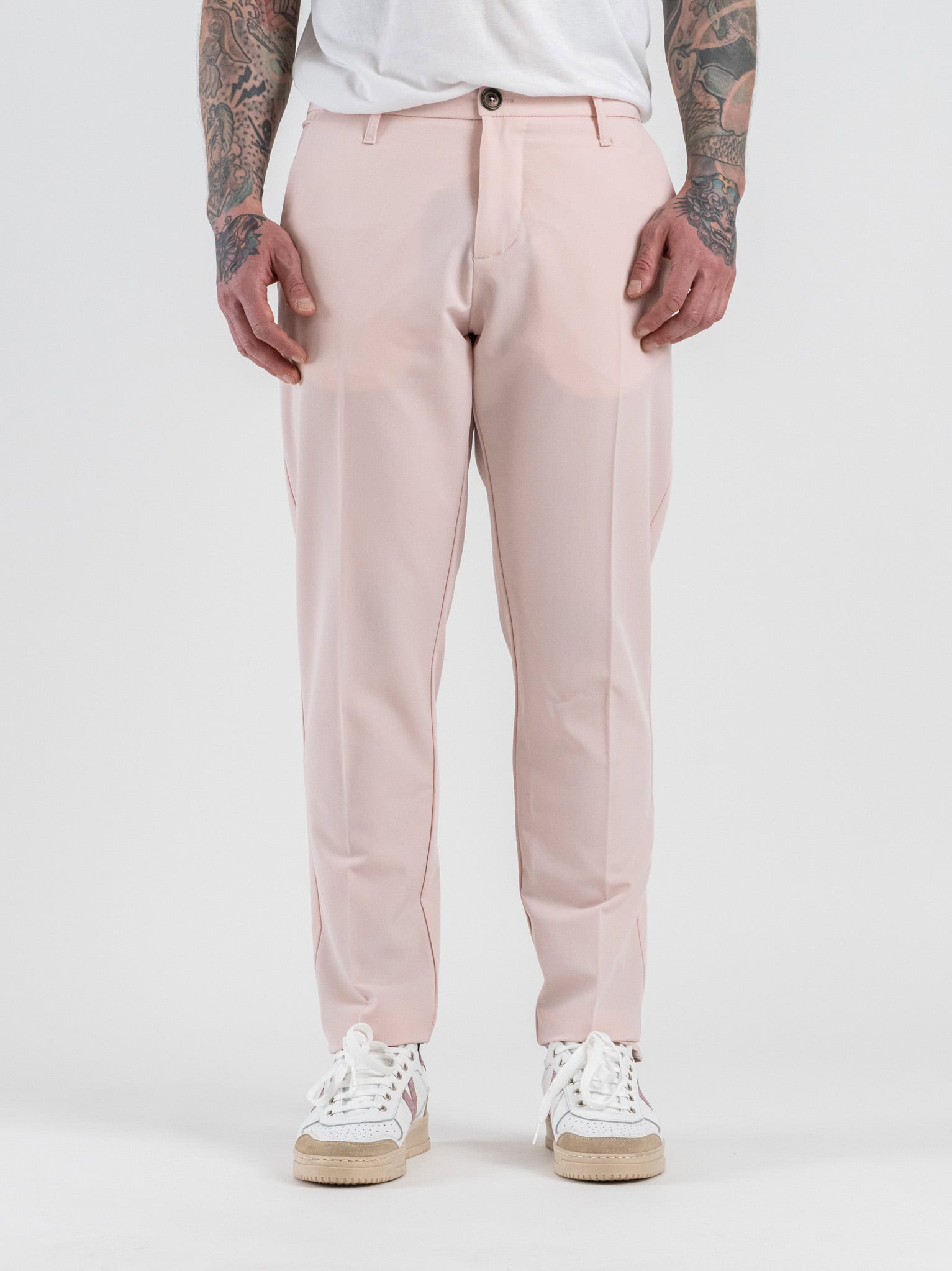 IMPERIAL Pantalone chinos da abito con gamba lunga PD3JLRD Rosa
