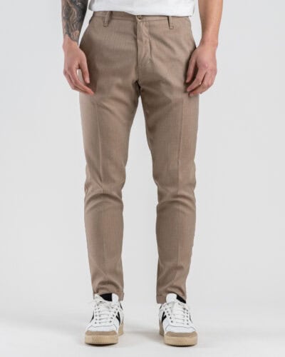 IMPERIAL Pantalone chinos da abito con gamba lunga in tessuto spigato PD3JLRA Corda
