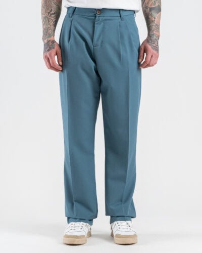 IMPERIAL Pantalone da abito baggy PD3MLRD Petrolio
