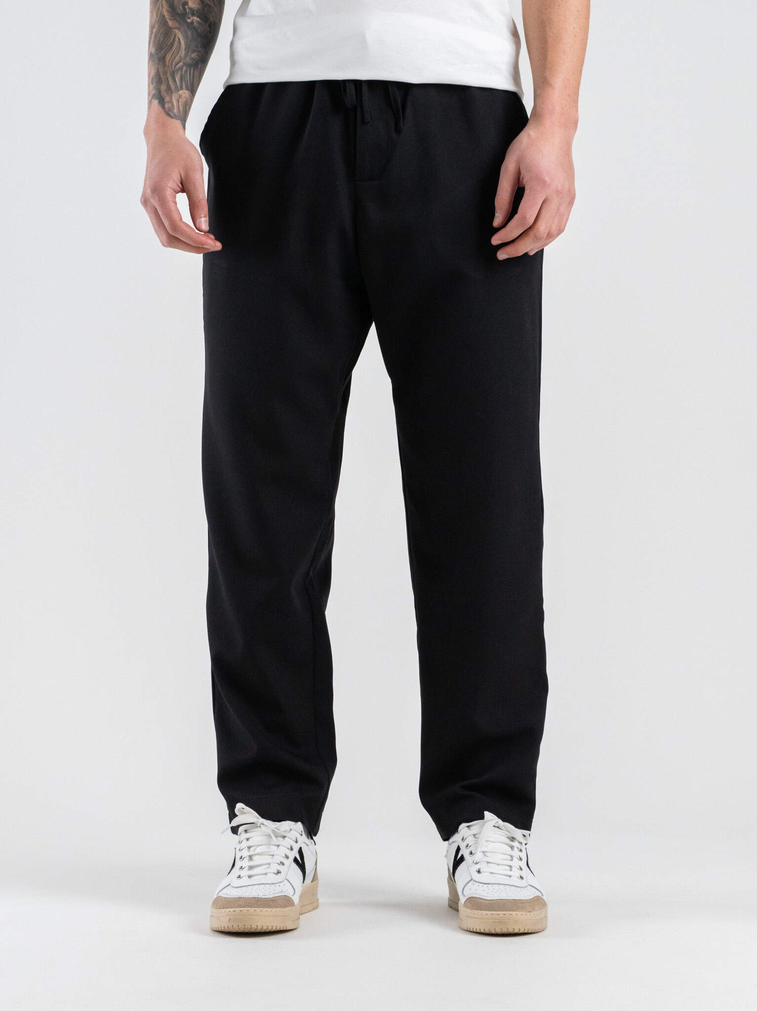 IMPERIAL Pantalone loose da coordinato con coulisse in vita P89793KSH1 Nero