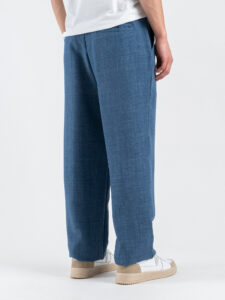 IMPERIAL Pantalone loose da coordinato con pences ed elastico in vita P89793YPH1 Blu (5)