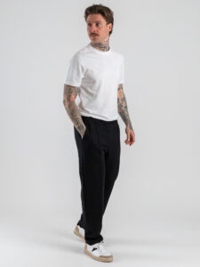 IMPERIAL Pantalone tuta loose con cucitura frontale P8588P027 Nero (1)