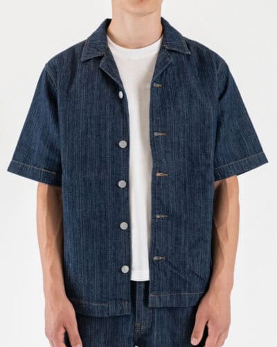 ONLY&SONS Camicia over da coordinato a M/M in jeans lavorato 22037354 WAYNE Dark Blue Denim