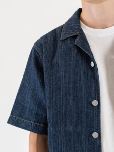 ONLY&SONS Camicia over da coordinato a MM in jeans lavorato 22037354 WAYNE Dark Blue Denim (3)