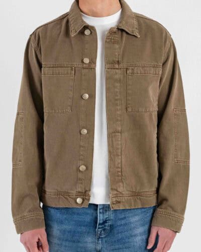 ONLY&SONS Camicia/Giacchetta over in cotone con tasche frontali 22036605 ENTIRE Brown Denim