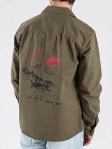 ONLY&SONS Giacchetta over con pacht sul davanti e stampa japan sul retro ALBERTO 22038571 Dusty Olive (5)