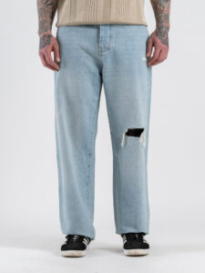 ONLY&SONS Jeans baggy con rottura sul ginocchio FADE 22036592 Light Blue Denim (1)