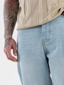 ONLY&SONS Jeans baggy con rottura sul ginocchio FADE 22036592 Light Blue Denim (4)