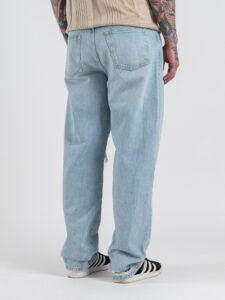 ONLY&SONS Jeans baggy con rottura sul ginocchio FADE 22036592 Light Blue Denim (6)