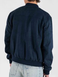 OVER-D Bomber regular eco-dainetto con elastico sui polsi e sul fondo OC1S2S6J04 Blu (5)
