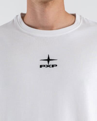PXP T-shirt boxy fit in cotone con logo frontale 2511025 Bianco