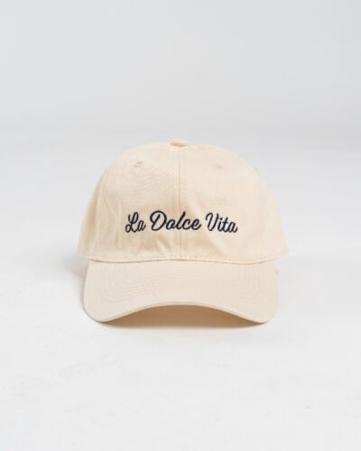 SUPERCULTURE Cappellino con visiera e ricamo "LA DOLCE VITA" CAP-19 Beige
