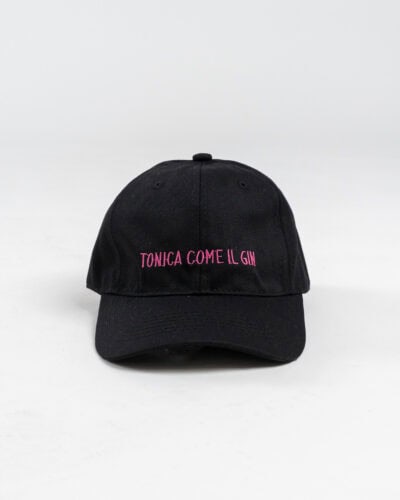 SUPERCULTURE Cappellino con visiera e ricamo "TONICA COME IL GIN" CAP-18 Nero
