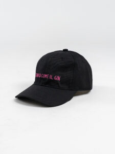 SUPERCULTURE Cappellino con visiera e ricamo TONICA COME IL GIN CAP-18 Nero (2)