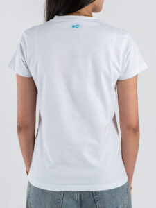 SUPERCULTURE T-shirt regular da donna con ricamo PENSAVO FOSSE AMORE INVECE ERA TEQUILA AW2017 Bianca (3)