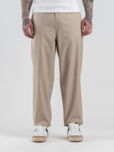 TELAMIRA Pantalone loose fit con coulisse TE2612 Beige (3)