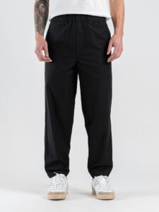 TELAMIRA Pantalone loose fit con coulisse TE2612 Nero (2)