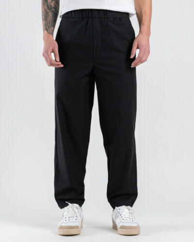 TELAMIRA Pantalone loose fit con coulisse TE/2612 Nero