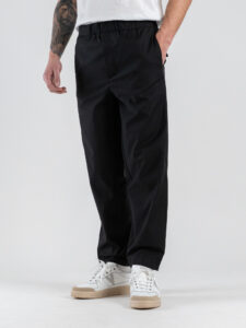 TELAMIRA Pantalone loose fit con coulisse TE2612 Nero (4)