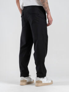 TELAMIRA Pantalone loose fit con coulisse TE2612 Nero (6)