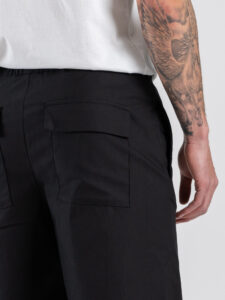 TELAMIRA Pantalone loose fit con coulisse TE2612 Nero (7)
